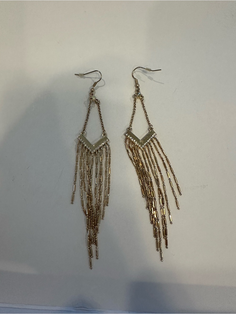 Gold Fringe Drop Earrings - Elegant Women’s Jewelry